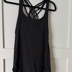 Women's Black Strappy workout Tank Top